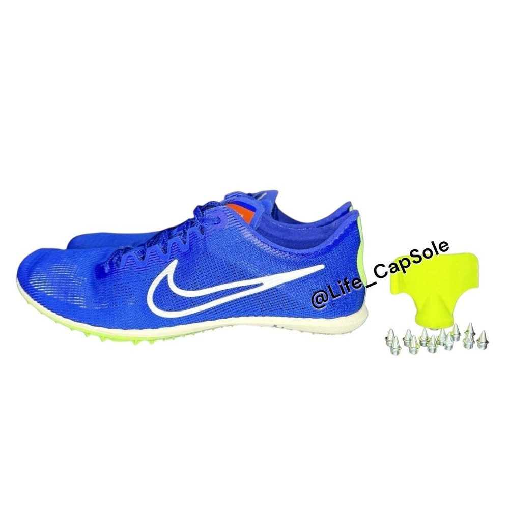 Men's 10 Nike Zoom Mamba 6 Track & Field Racer Blue Spikes DR2733-400 New - Picture 2 of 12
